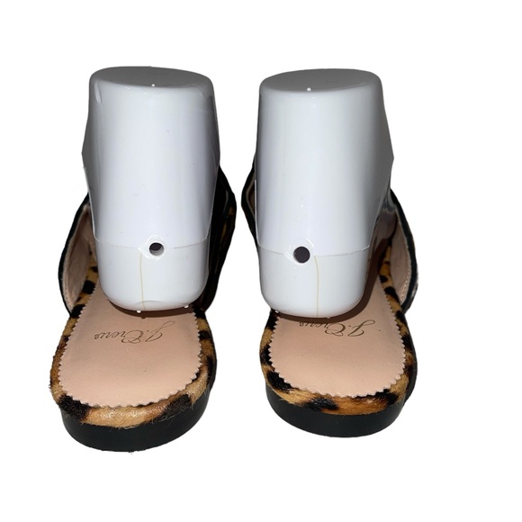 J Crew Women's Shoes Size 10 Animal Print Dyed Calf Hair Slip On Slide Comfort - Picture 4 of 11